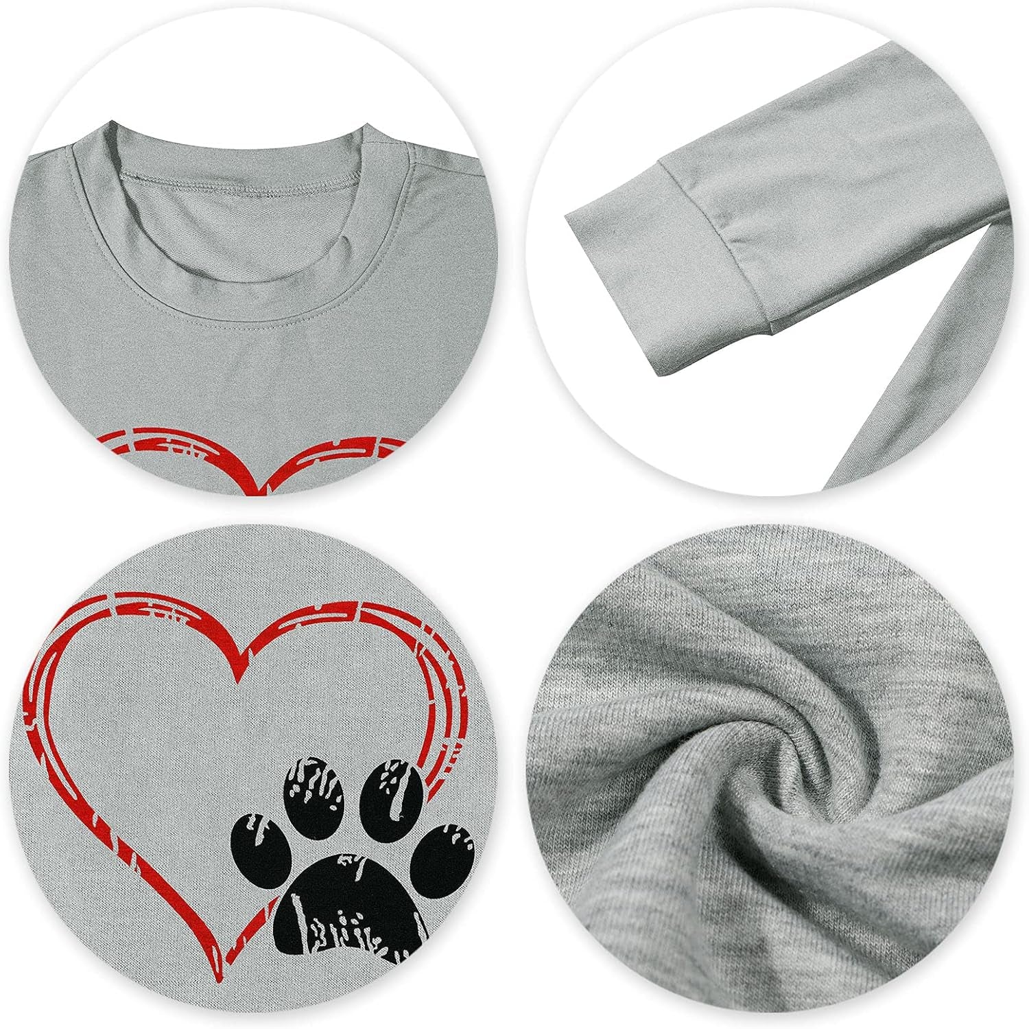 Dog Mom Sweatshirt Women Cute Dog Paw Print Pullover Dog Lover Blouse Casual Dog Mama Long Sleeve T Shirt