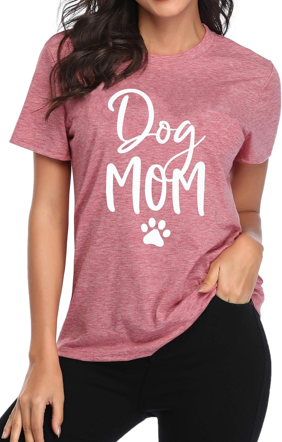Dog Mom Tshirt Women Cute Puppy Dog Paw Graphic Tee Dog Lover Gift Shirts Letter Print Short Sleeve Mama Shirts Tops