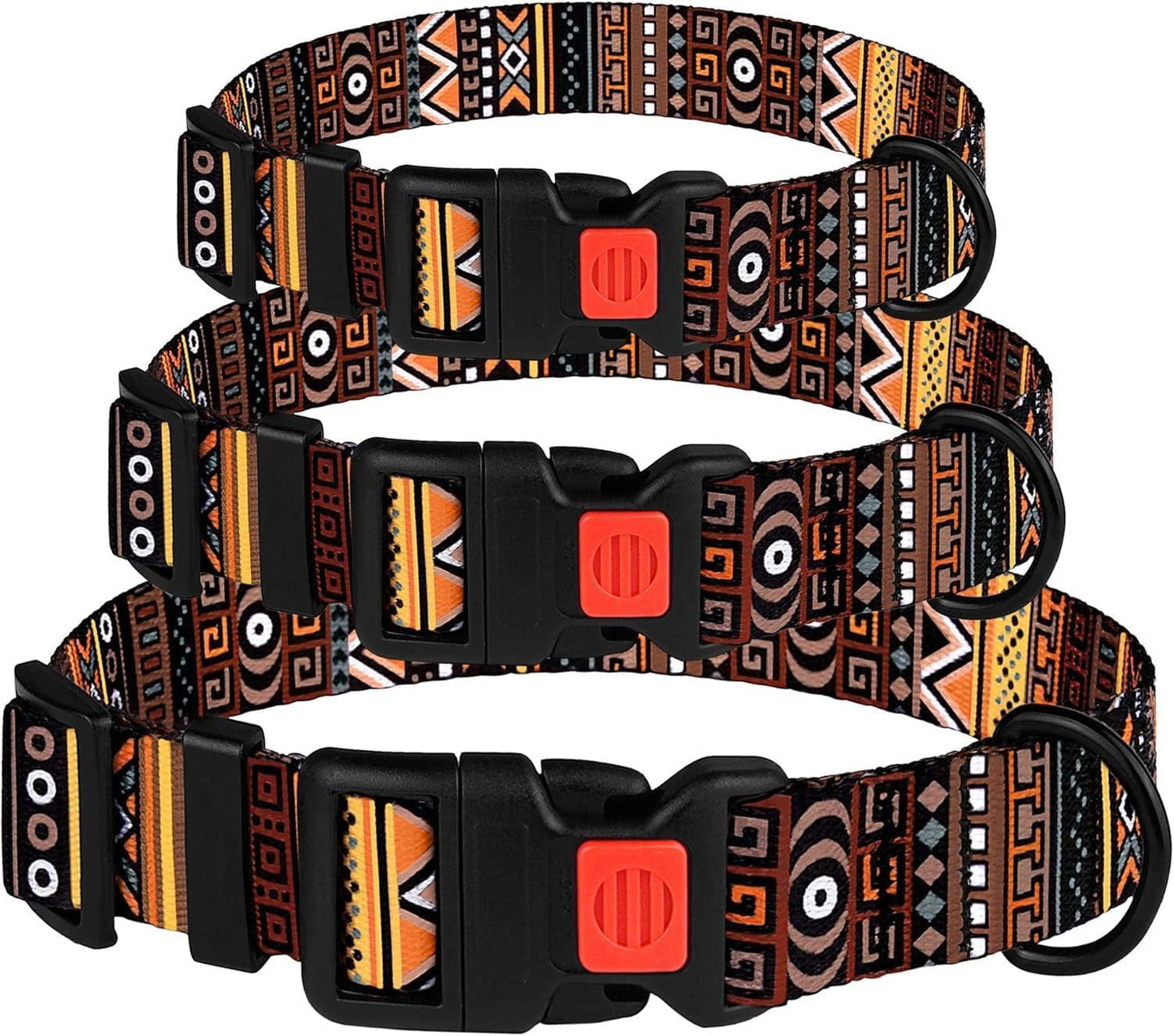 Nylon Dog Collar Aztec Pattern Pattern 3 10-13 Inch