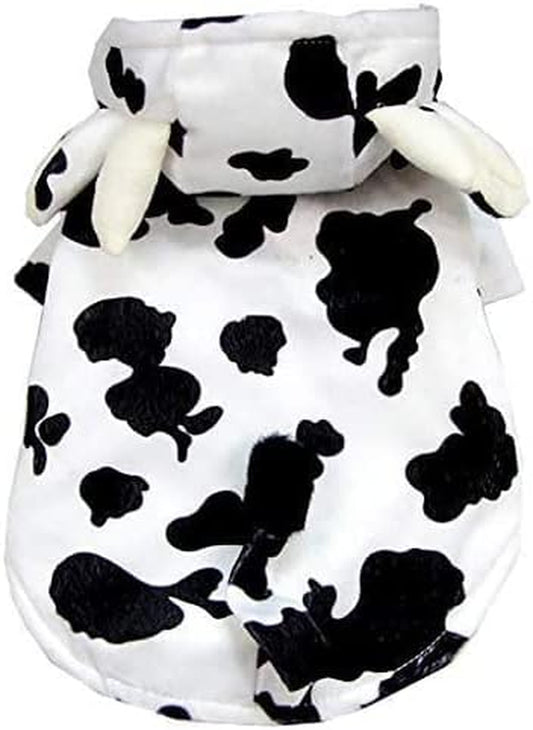 Dog Hoodie Cat Apparel Cow Kitty Clothes Adorable Pet Dog Costumes Halloween Puppy Cosplay Outfits Dog Pajamas Coat Cat PJS Soft Doggie Sweater Dog Cold Weather Coats