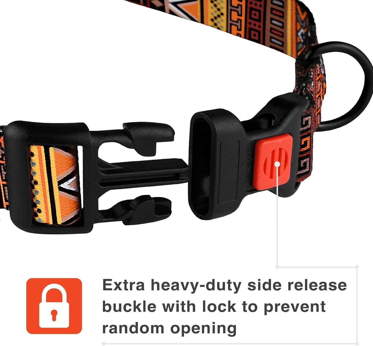 Nylon Dog Collar Aztec Pattern Pattern 3 10-13 Inch