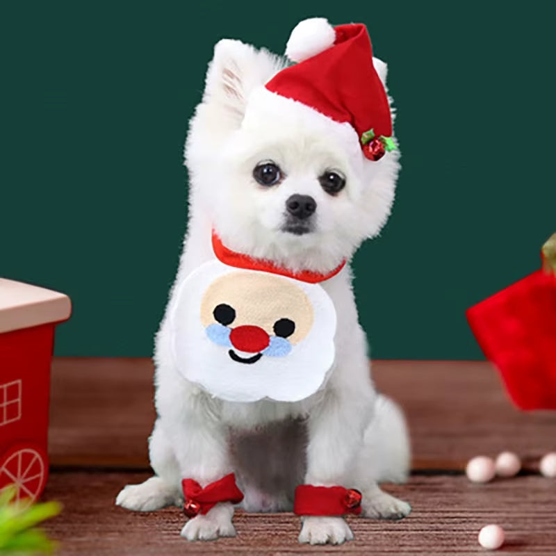 Pets Bandanas Cat Dog Scarf/Bibs Adjustable Christmas Halloween Bowties Collar Washable Pet Accessories Supplies for Small Puppy