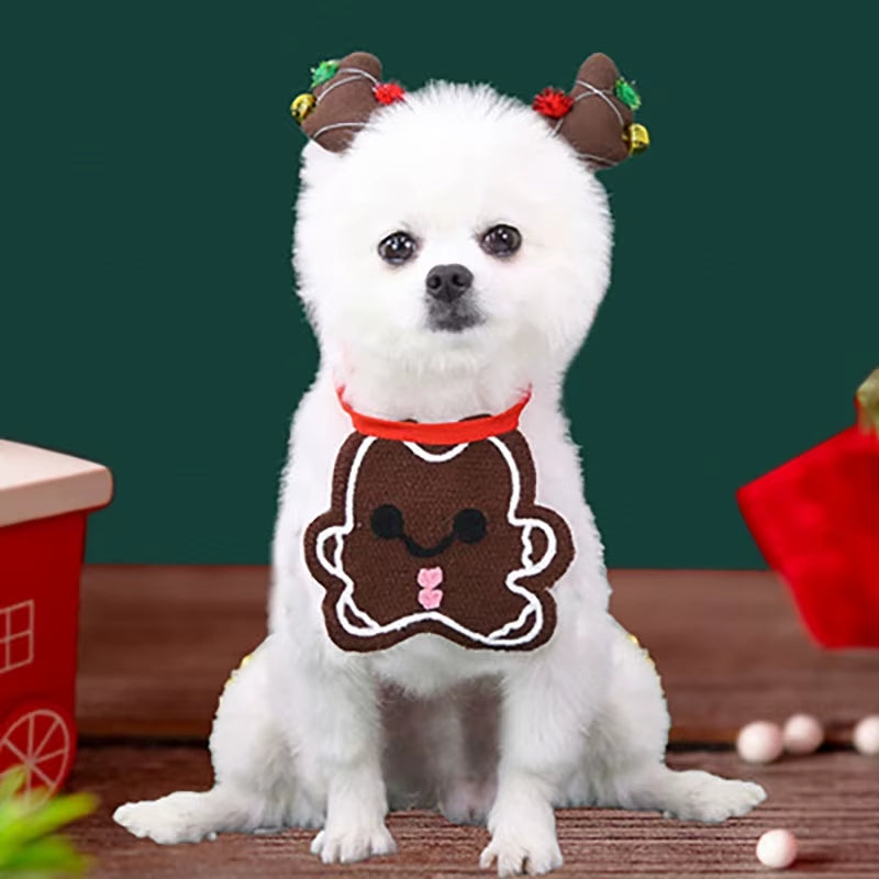 Pets Bandanas Cat Dog Scarf/Bibs Adjustable Christmas Halloween Bowties Collar Washable Pet Accessories Supplies for Small Puppy