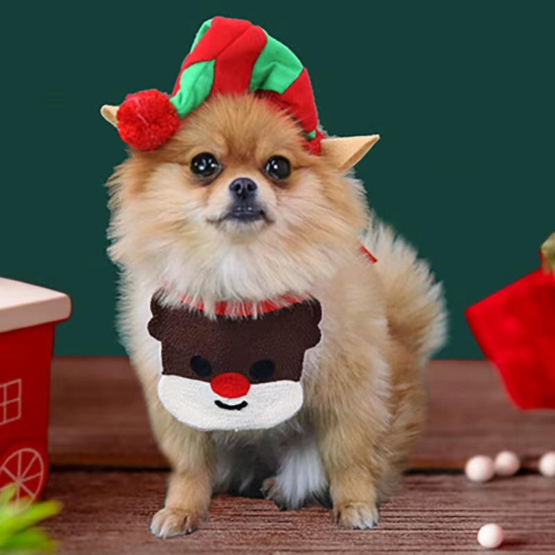 Pets Bandanas Cat Dog Scarf/Bibs Adjustable Christmas Halloween Bowties Collar Washable Pet Accessories Supplies for Small Puppy