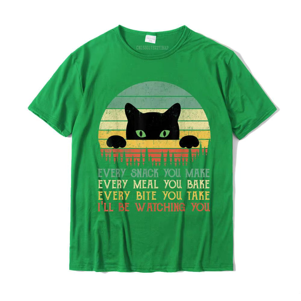 Every Snack You Make Cat Funny Cat Mom Cat Mama Cat Dad T-Shirt Cotton T Shirts for Men Custom T Shirt Rife Printed