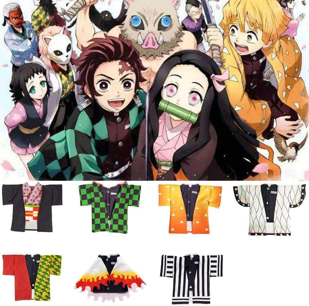 Halloween Pet Costume Anime Cosplay Clothes Puppy Cat Small Dog Cartoon Costume Kimono (Kamado Nezuko)