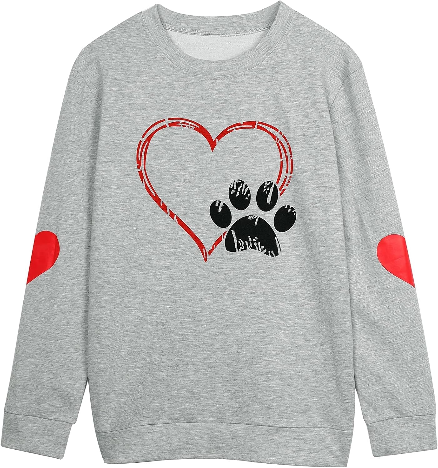 Dog Mom Sweatshirt Women Cute Dog Paw Print Pullover Dog Lover Blouse Casual Dog Mama Long Sleeve T Shirt