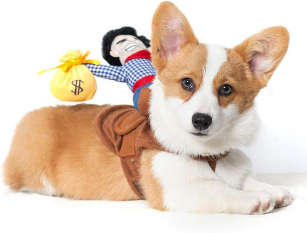 Pet Dog Cat Halloween Costume, Riding Horse Style Costume, Funny Pet Knight Style Clothing for Dog Cat Cosplay, XL