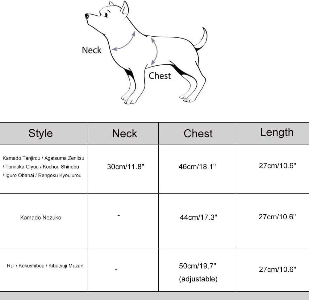 Halloween Pet Costume Anime Cosplay Clothes Puppy Cat Small Dog Cartoon Costume Kimono (Kamado Nezuko)