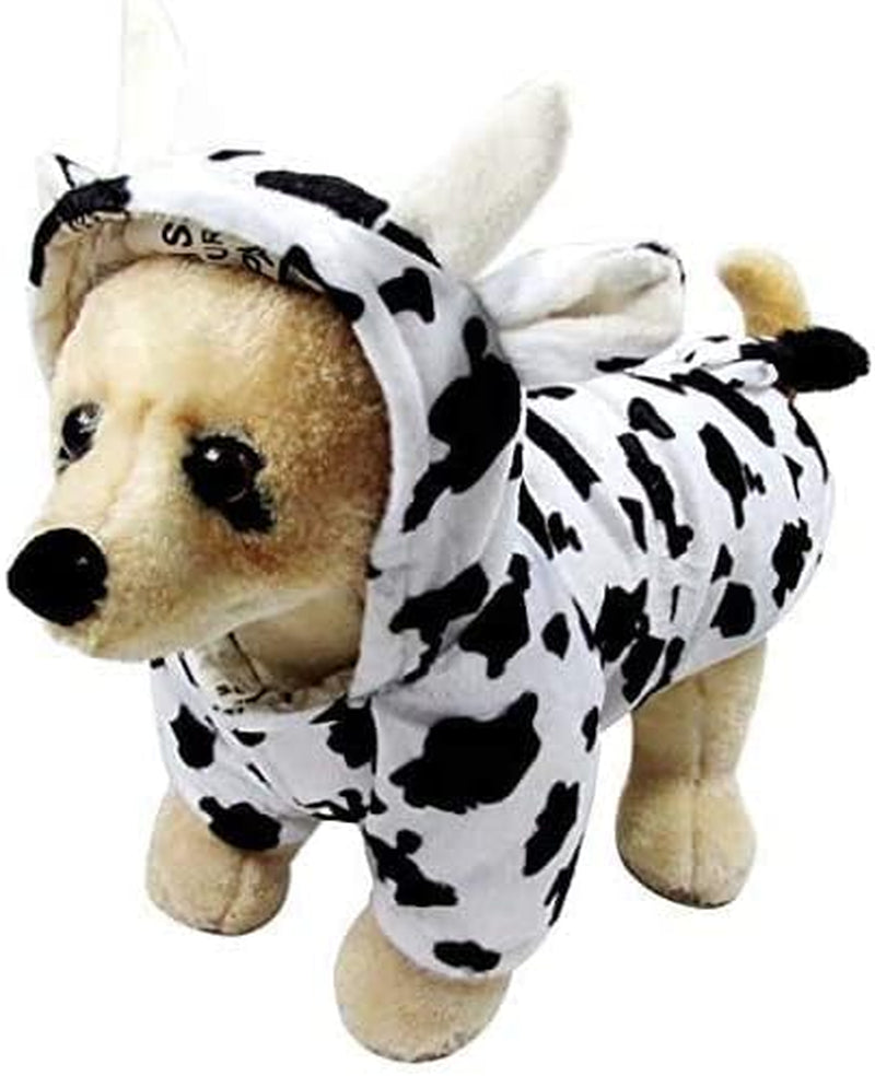 Dog Hoodie Cat Apparel Cow Kitty Clothes Adorable Pet Dog Costumes Halloween Puppy Cosplay Outfits Dog Pajamas Coat Cat PJS Soft Doggie Sweater Dog Cold Weather Coats