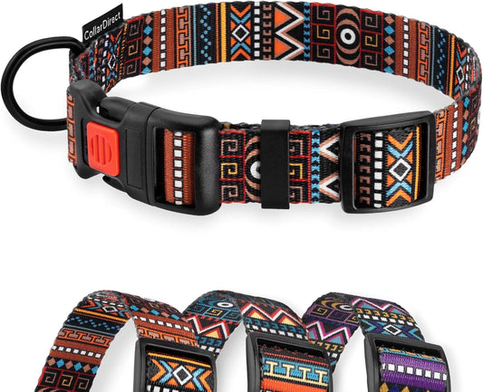 Nylon Dog Collar Aztec Pattern Pattern 3 10-13 Inch