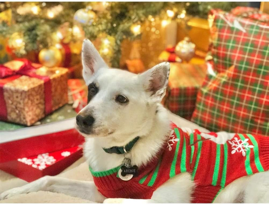 Dog Snow Sweaters Thick Snowman Sweaters Xmas Dog Holiday Sweaters New Year Christmas Sweater Pet Clothes for Small Dog and Cat (Thick Snowman, XXS)