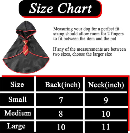Cat Halloween Costume Anime Pet Clothes for Small Dog Kitten Costume Wizard Accessories Outfits (S) Red