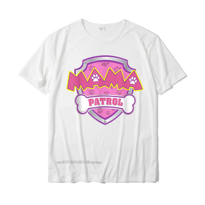 Funny Mama Patrol - Dog Mom Dad for Men Women T-Shirt Fashionable Custom Top T-Shirts Cotton T Shirt for Men Street