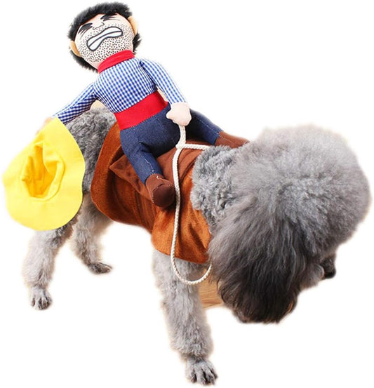 Pet Dog Cat Halloween Costume, Riding Horse Style Costume, Funny Pet Knight Style Clothing for Dog Cat Cosplay, XL