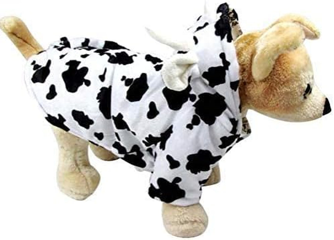 Dog Hoodie Cat Apparel Cow Kitty Clothes Adorable Pet Dog Costumes Halloween Puppy Cosplay Outfits Dog Pajamas Coat Cat PJS Soft Doggie Sweater Dog Cold Weather Coats